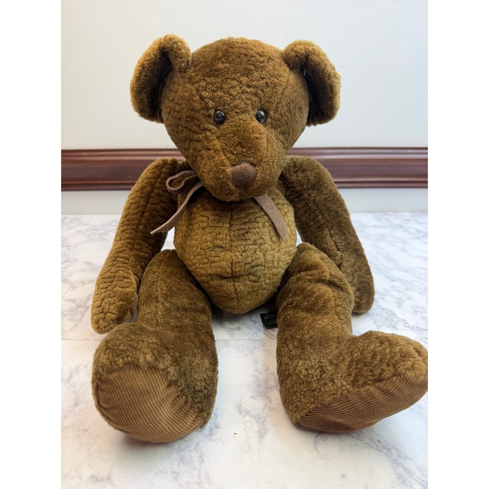 Russ Berrie Bixby Brown Teddy Bear Plush Handcrafted Textured Fur 4934 14 Inch